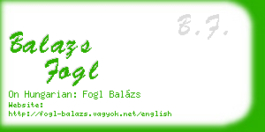 balazs fogl business card